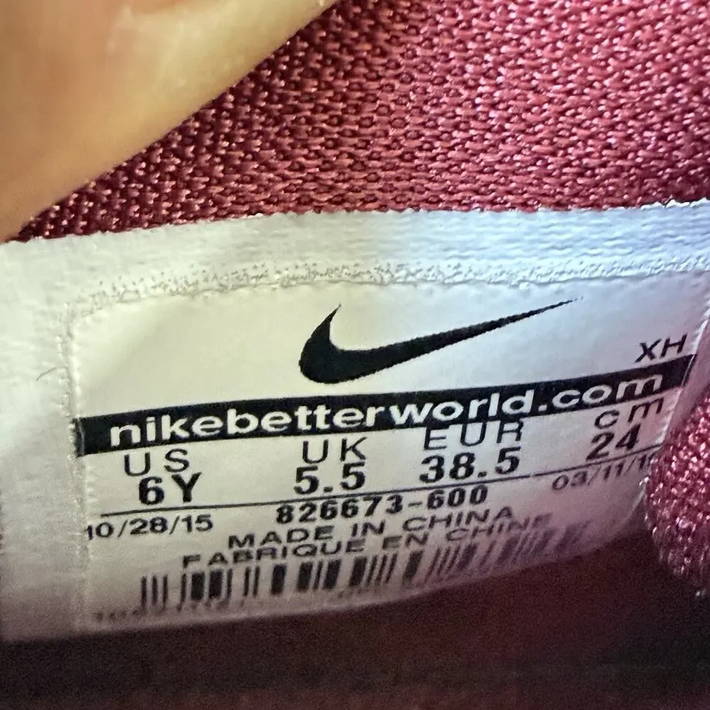 Nike Kyrie 2 Red Velvet Sneakers Shoe Children's Youth Size 6 Y